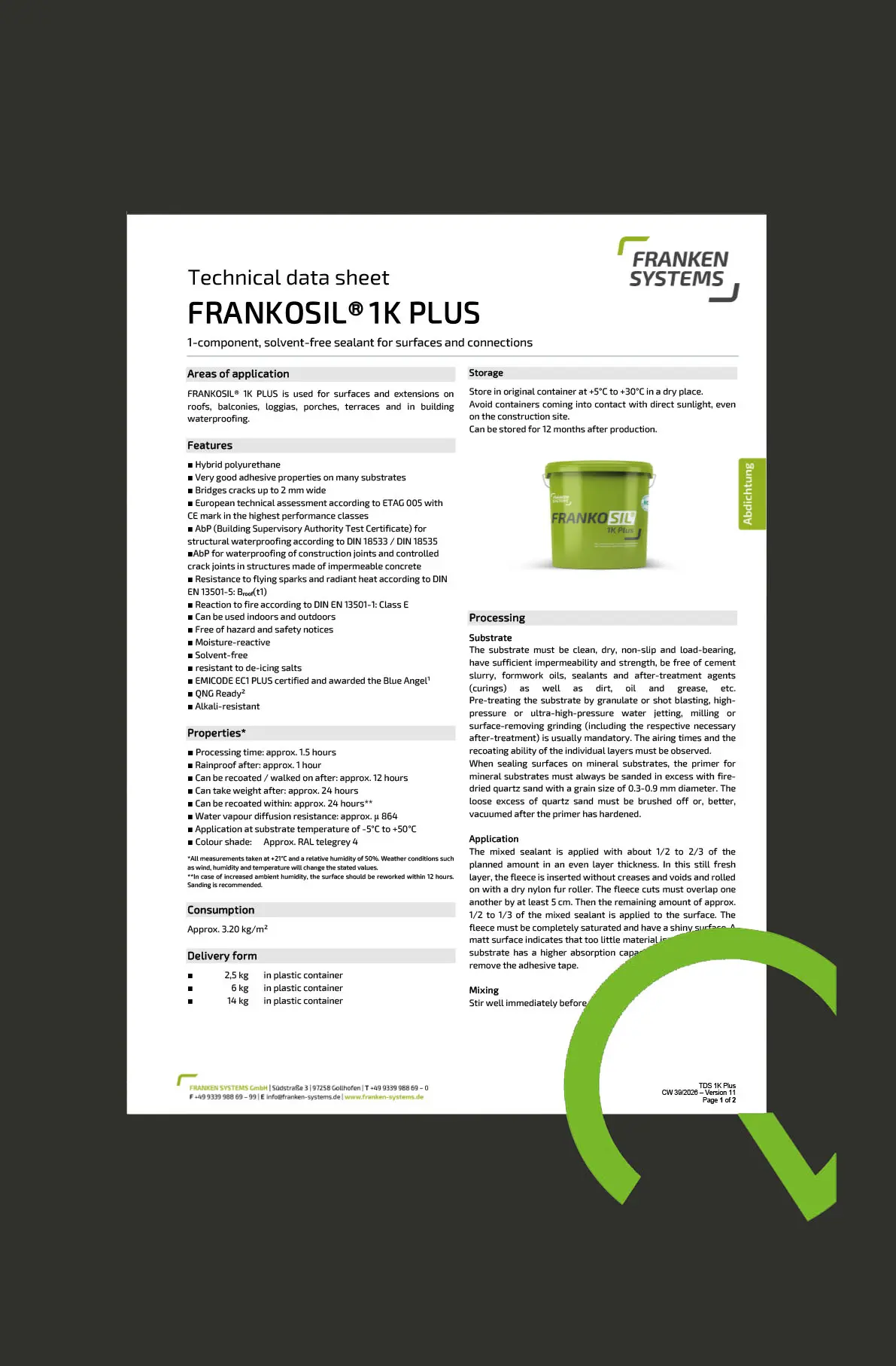 QRS   Datasheet FrankoSil 1K
