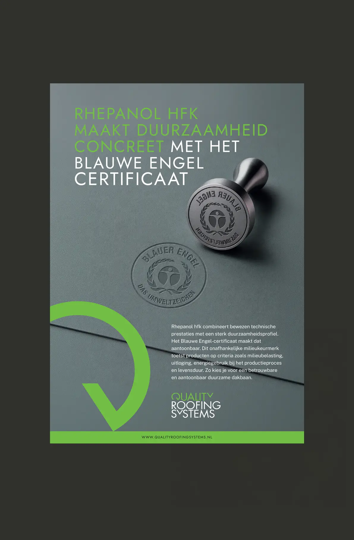 QRS - Leaflet Blauwe engel